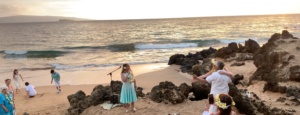 Angel singing in Maui Hawaii Wedding